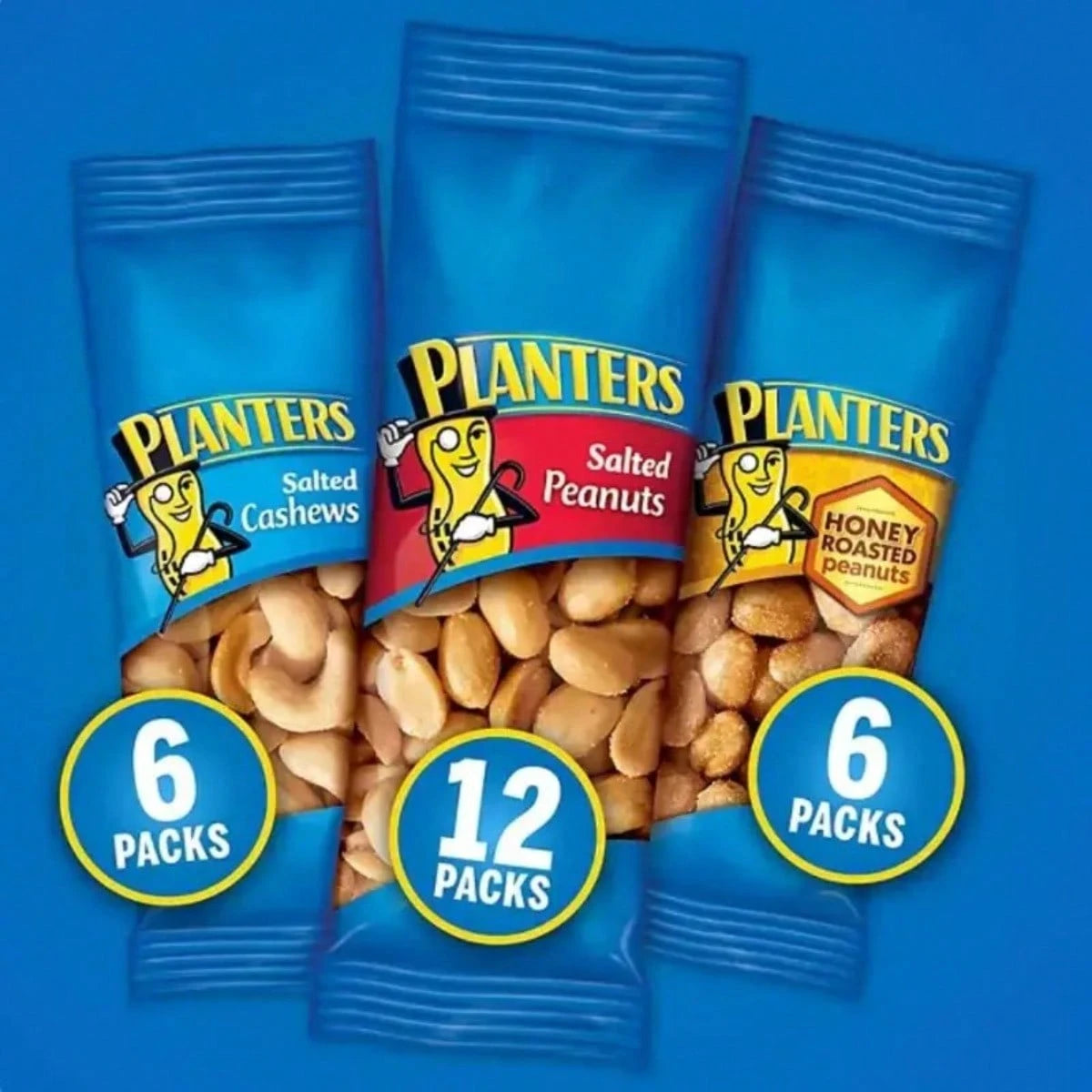 Planters Variety Pack Cashews & Peanuts, 24 Pk. 2.53lbs