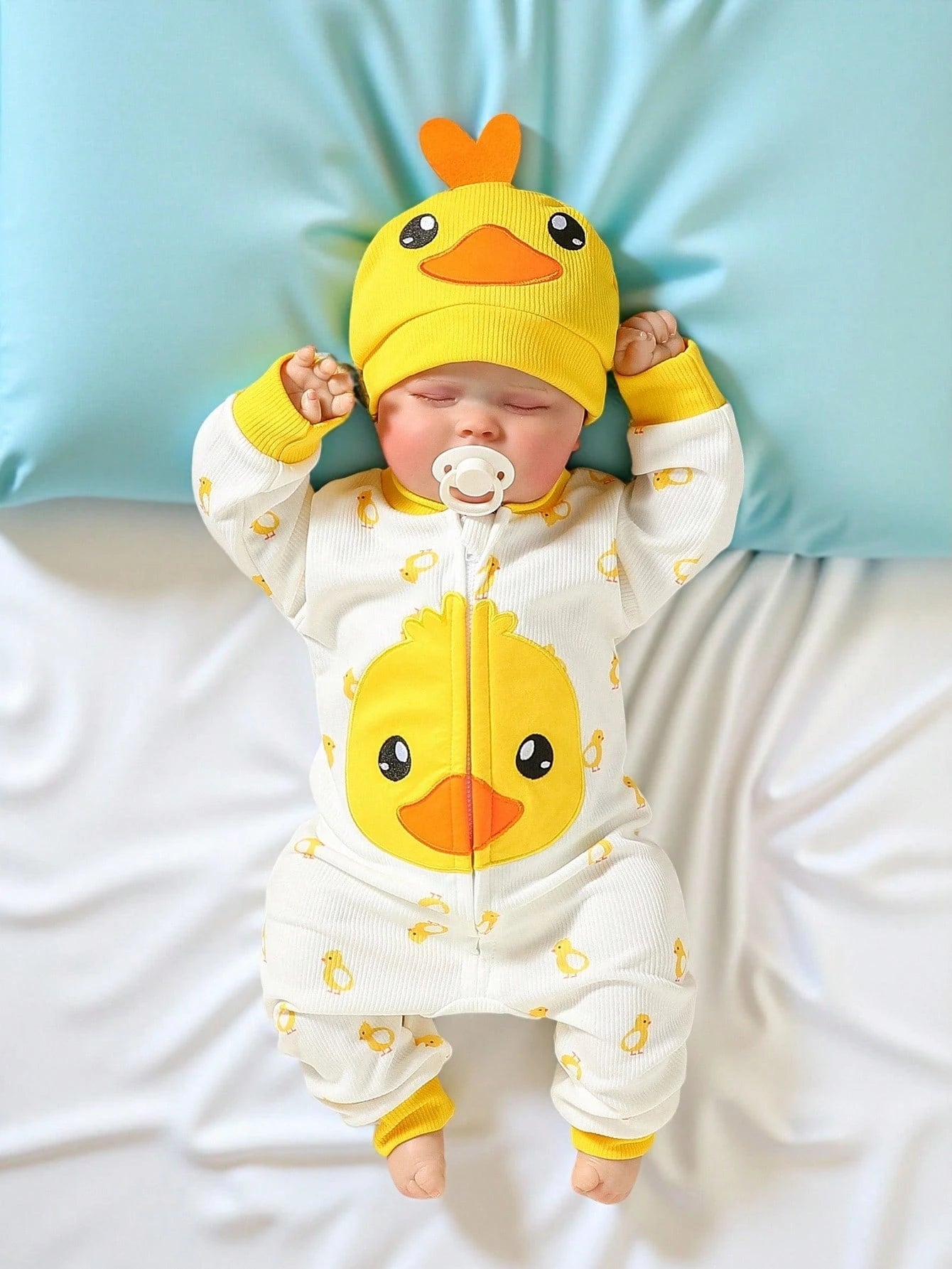 Playful Pals Baby Boy Long Sleeve Jumpsuit With Cute Dinosaur Print & Hat, Comfortable & Casual Outfit For Indoor/Outdoor Activities, Spring/Autumn