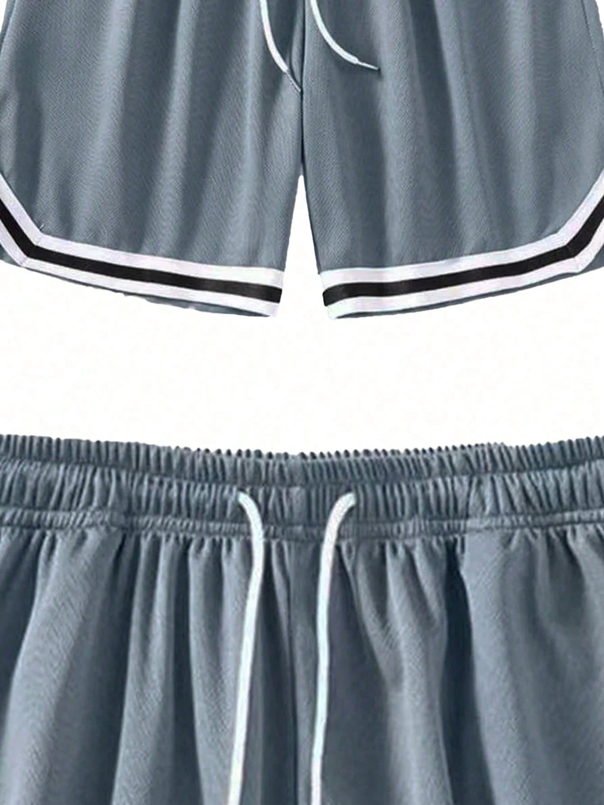 Plus Size Men's Lightweight Casual Sports Shorts, Breathable Mesh Elastic Basketball Fitness Shorts