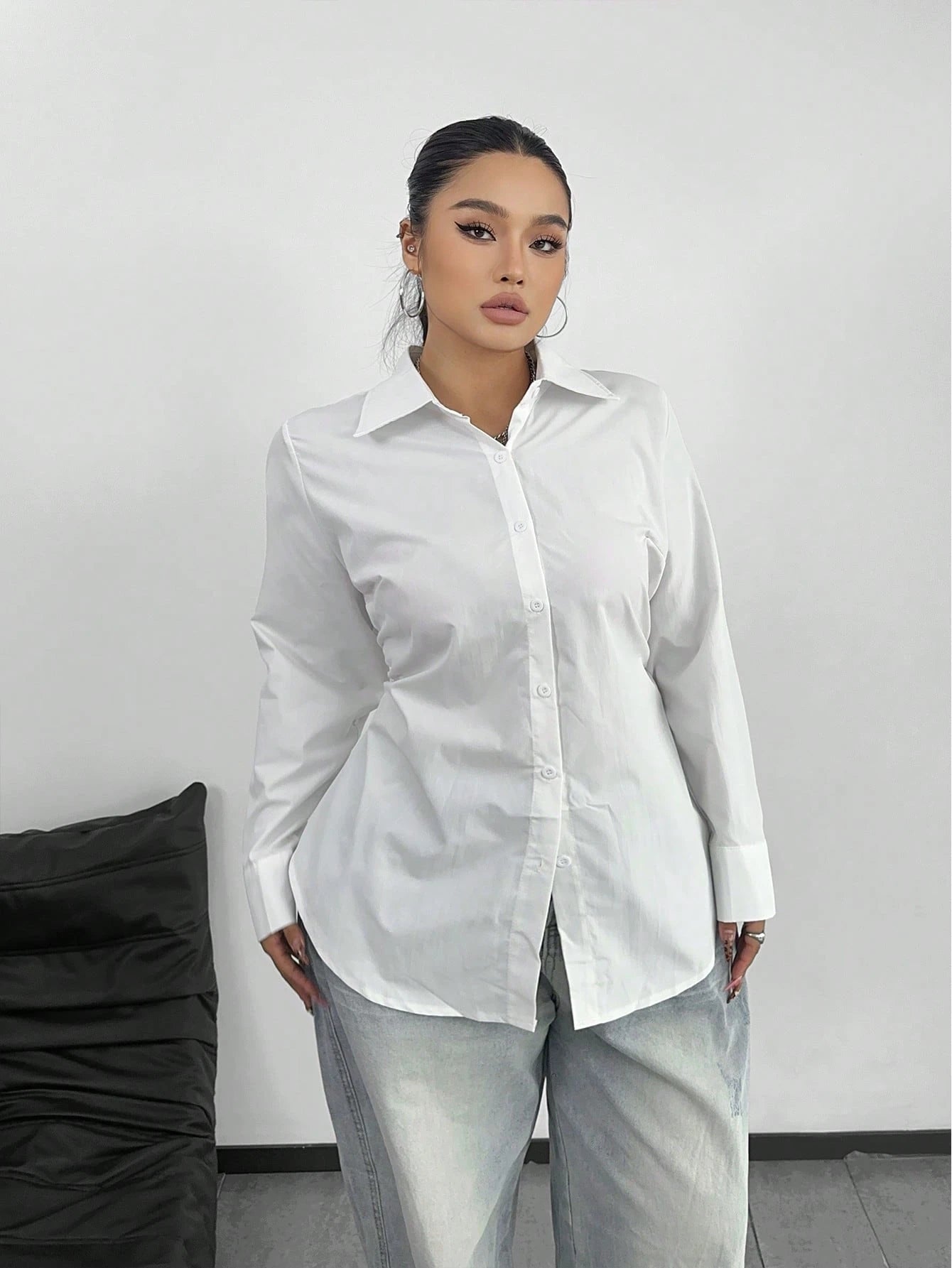 POPSWAY Plus Size Women's Casual Business Shirt Fall Cloth For Women