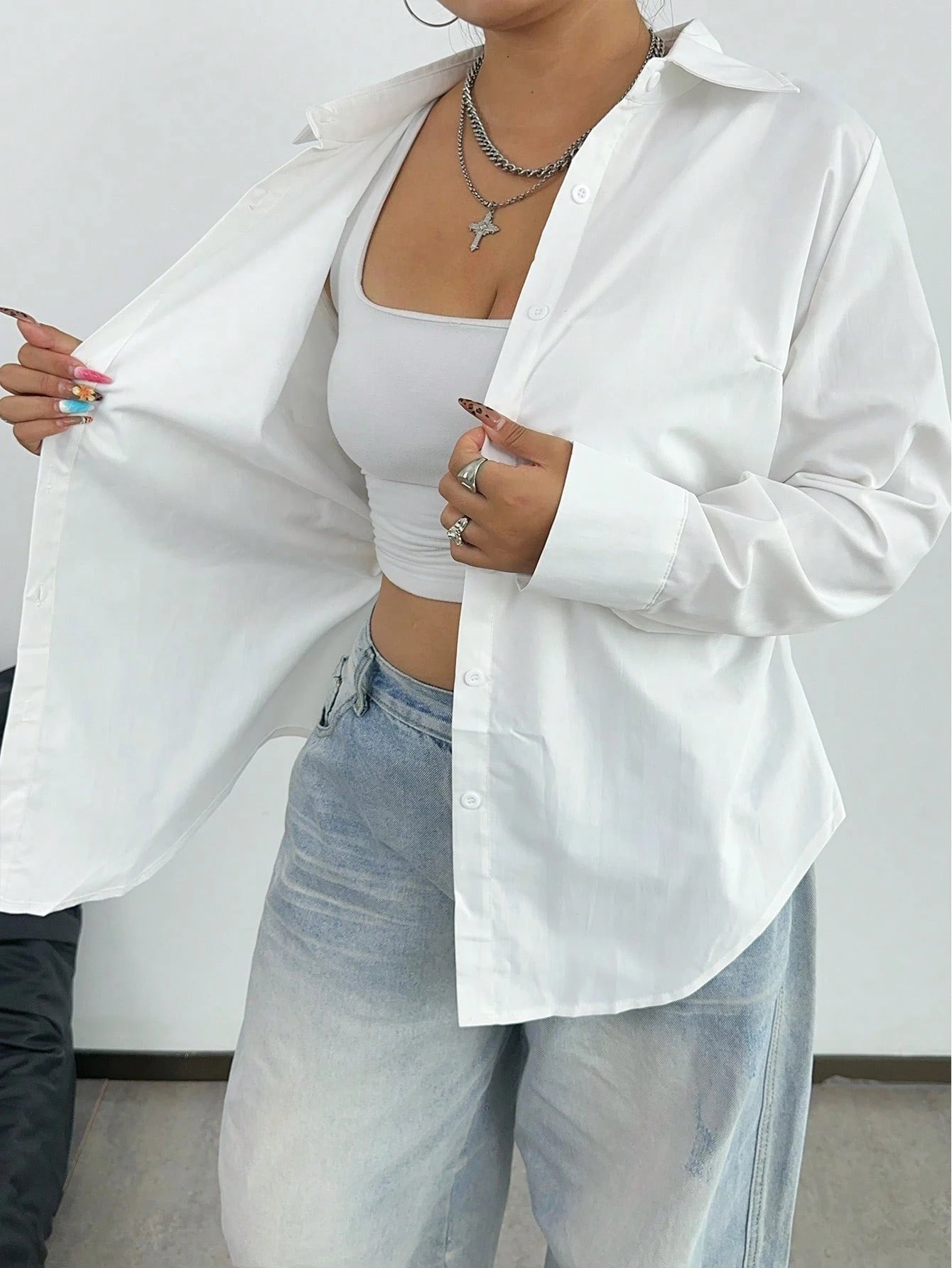 POPSWAY Plus Size Women's Casual Business Shirt Fall Cloth For Women
