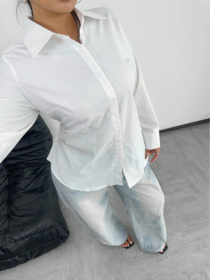 POPSWAY Plus Size Women's Casual Business Shirt Fall Cloth For Women