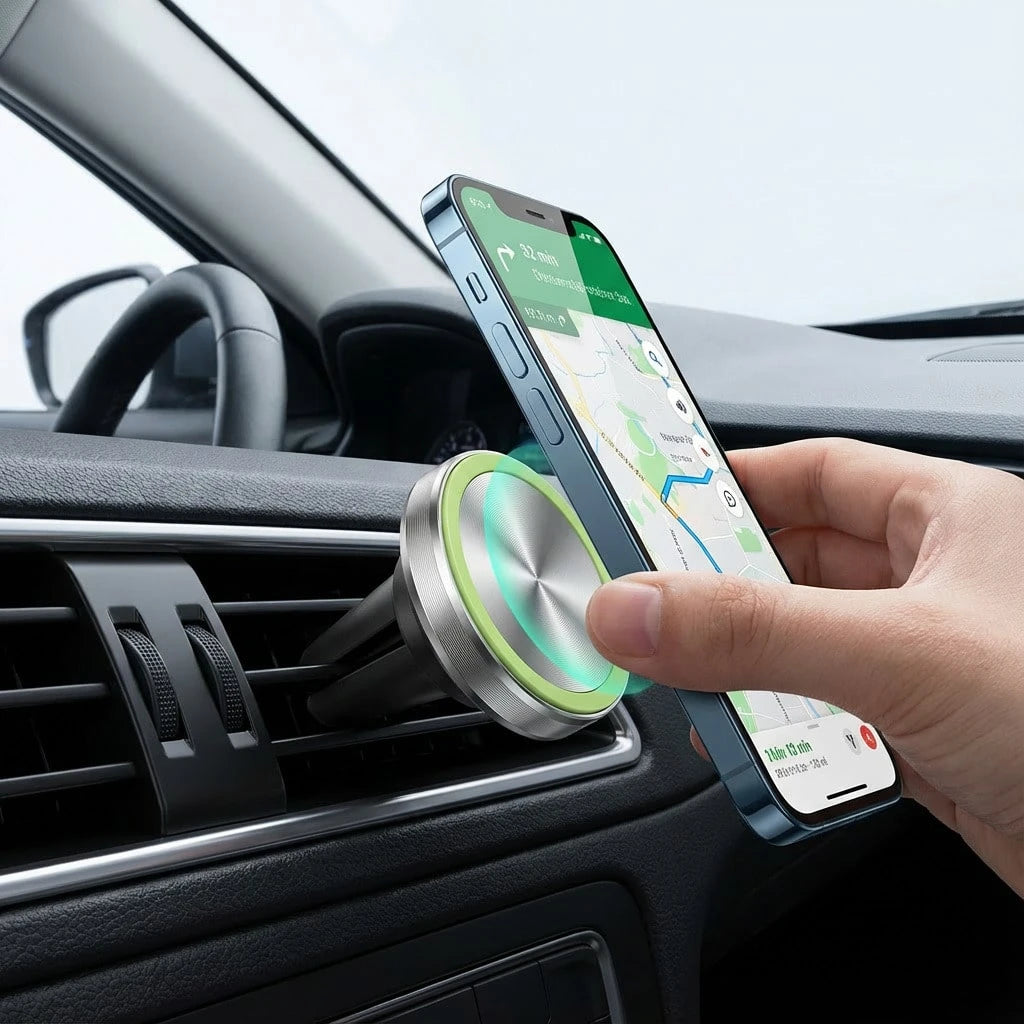 Portable Clip-On Magnetic Car Mount, Easily Attaches To Air Vents For Quick Use, Features Precise And Stable Magnetic Positioning For Easy Viewing Angle Adjustment. Very Practical And Convenient For D