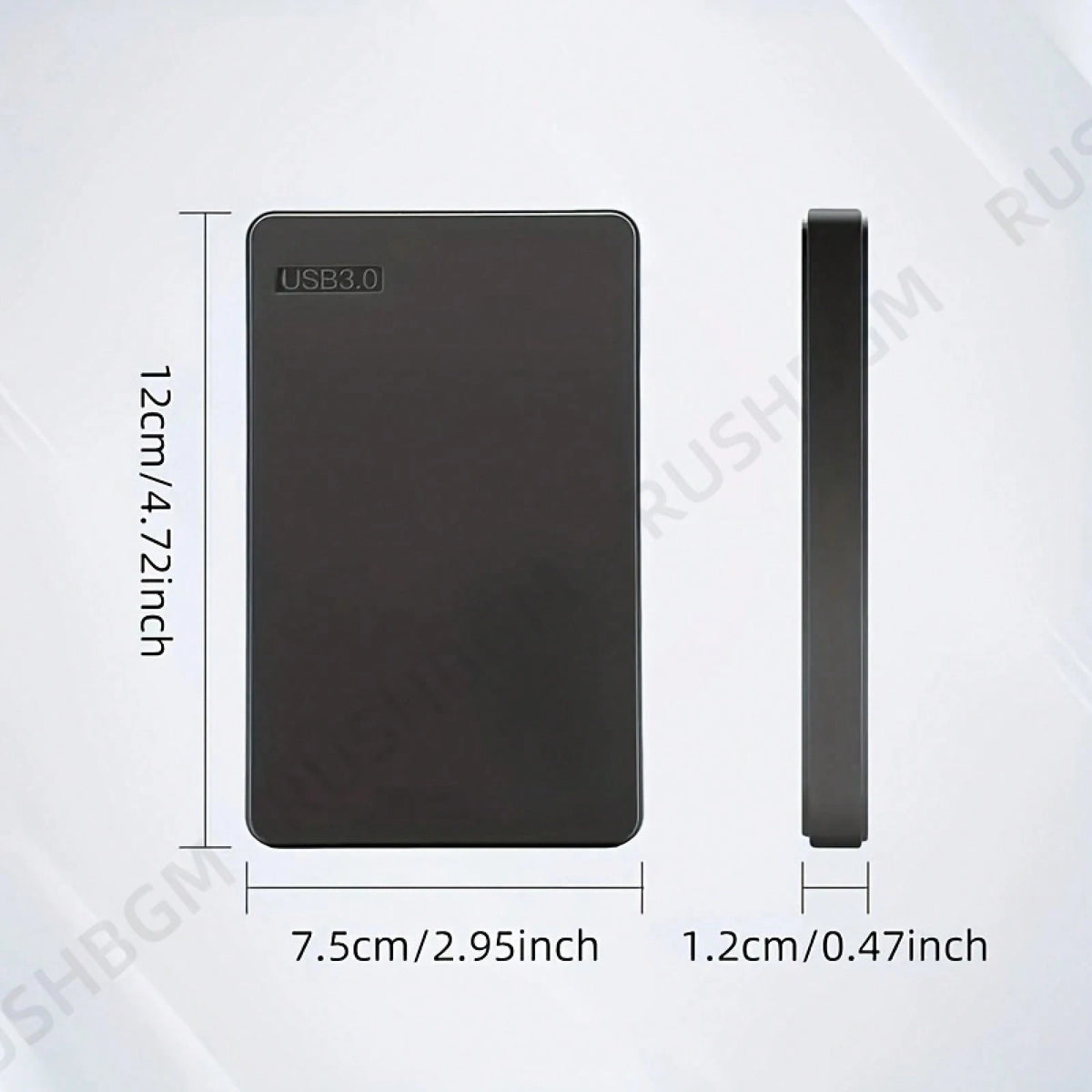 Portable External Hard Drive, 2TB Large Capacity Ultra-High Speed Data Transfer Portable Hard Drive, Suitable For USB 3.0 Compact Hard Drive, Portable And Shockproof, HDD External Hard Drive, Ultra-Lo