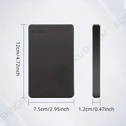 Portable External Hard Drive, 2TB Large Capacity Ultra-High Speed Data Transfer Portable Hard Drive, Suitable For USB 3.0 Compact Hard Drive, Portable And Shockproof, HDD External Hard Drive, Ultra-Lo