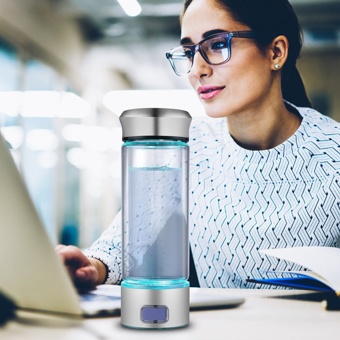 Portable Home Hydrogen Alkaline Ionizer Water Maker Bottle