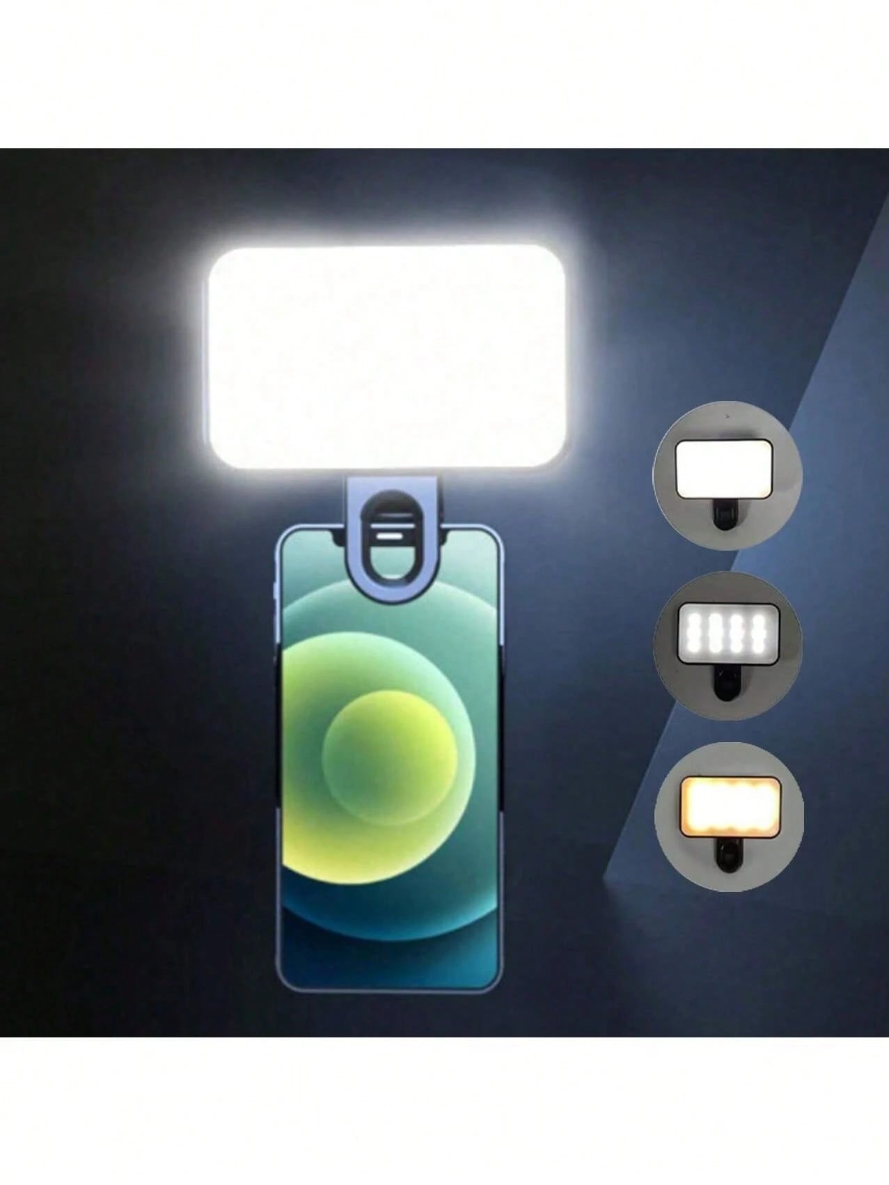 Portable Selfie Light Video Conference Lighting With Clip For Phone Camera, Clip On LED Light For Video Conference, Phone Light, Selfie Light, 3 Lighting Modes, Rechargeable, Portable, Suitable For La