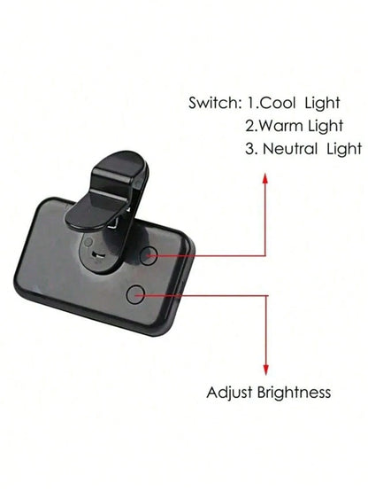 Portable Selfie Light Video Conference Lighting With Clip For Phone Camera, Clip On LED Light For Video Conference, Phone Light, Selfie Light, 3 Lighting Modes, Rechargeable, Portable, Suitable For La