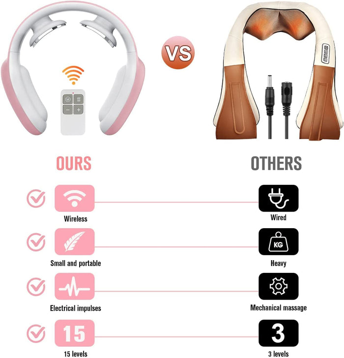Portable Smart Electric Pulse Cervical Neck Relax Massager With Heat