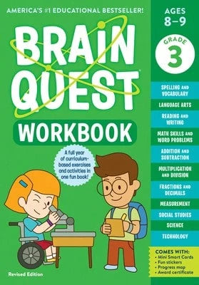 Pre-Owned Brain Quest Workbook: 3rd Grade Revised Edition (Paperback) By Workman Publishing, Janet A Meyer