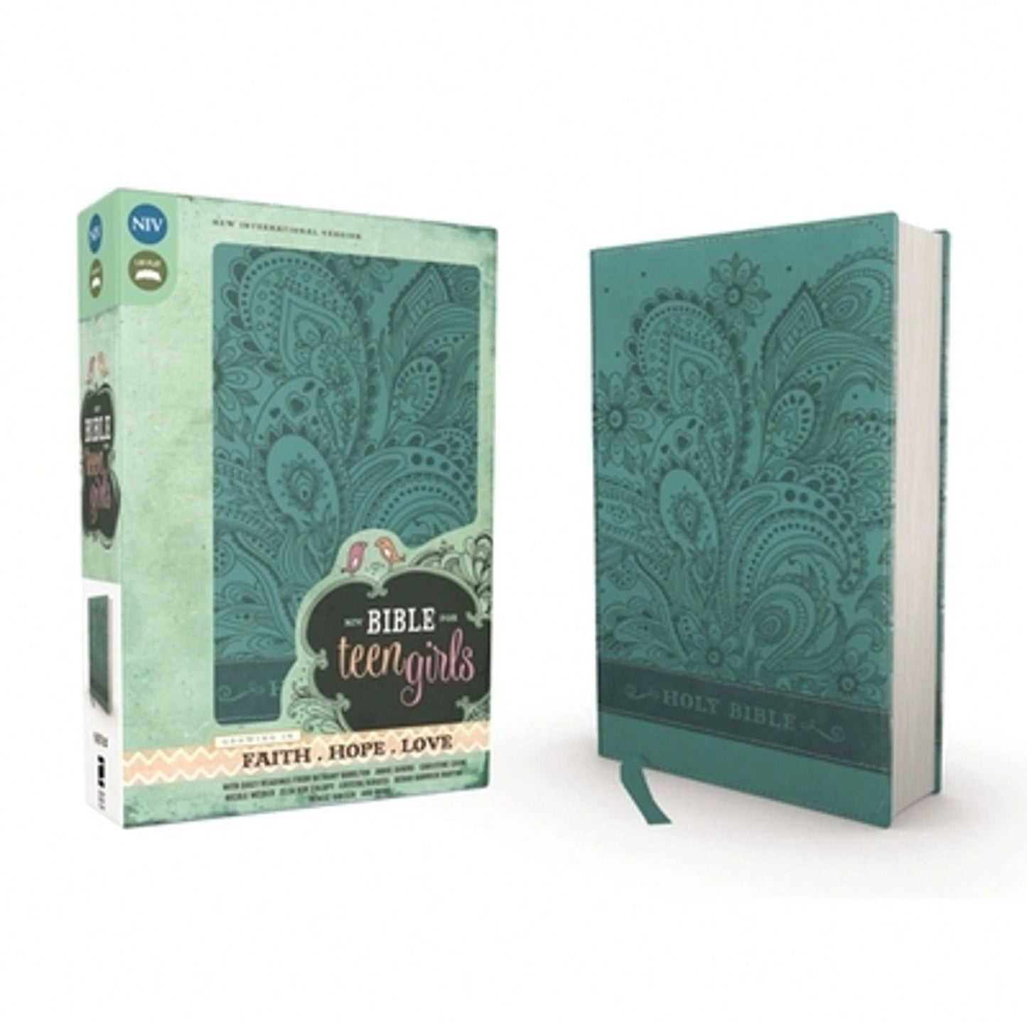 Pre-Owned NIV, Bible For Teen Girls, Leathersoft, Blue: Growing In Faith, Hope, And Love- The (Hardcover)