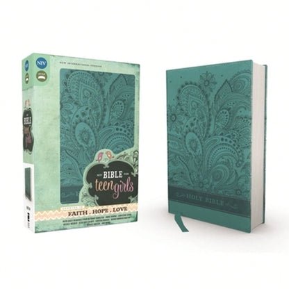 Pre-Owned NIV, Bible For Teen Girls, Leathersoft, Blue: Growing In Faith, Hope, And Love- The (Hardcover)