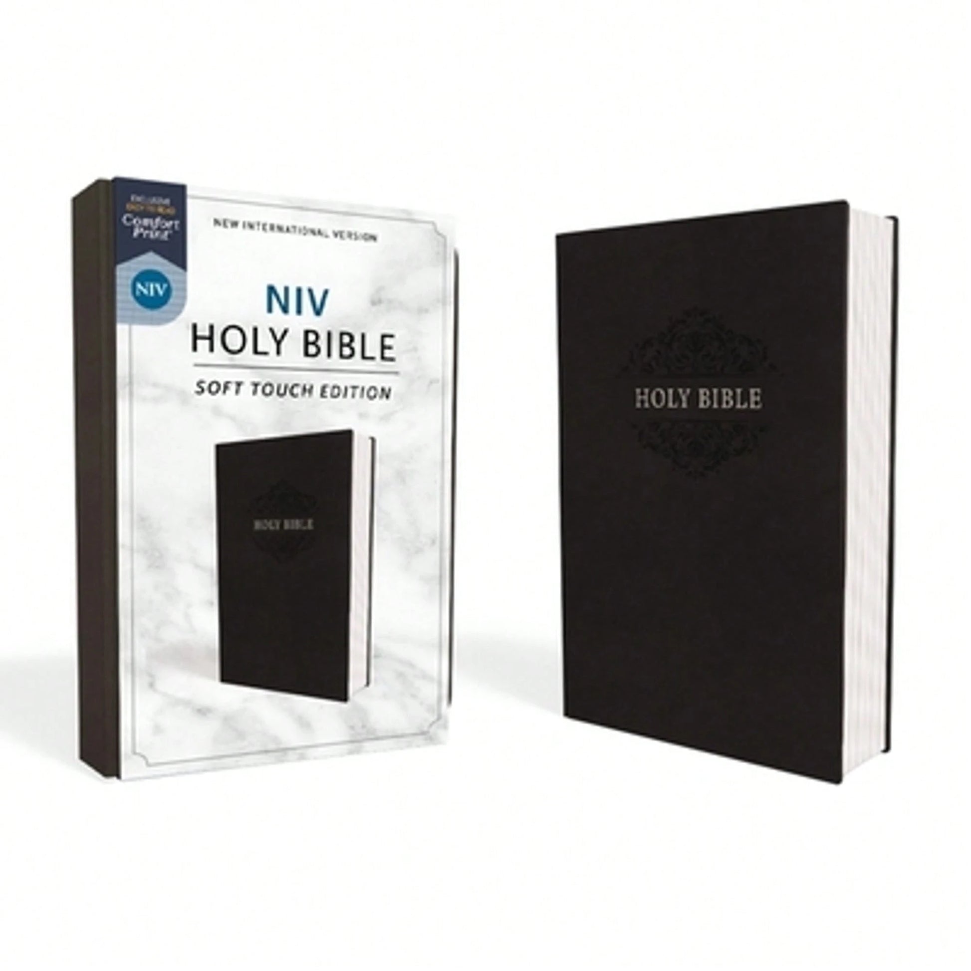 Pre-Owned NIV, Holy Bible, Soft Touch Edition, Imitation Leather, Black, Comfort Print (Hardcover) By Zondervan