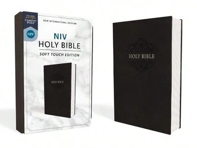 Pre-Owned NIV, Holy Bible, Soft Touch Edition, Imitation Leather, Black, Comfort Print (Hardcover) By Zondervan