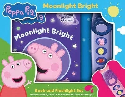Pre-Owned Peppa Pig Moonlight Bright Book 5 Sound Flashlight Set (Paperback) By P I Kids