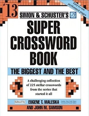 Pre-Owned Simon & Schuster Super Crossword Puzzle Book #13: The Biggest And The Best (Paperback) By John M Samson