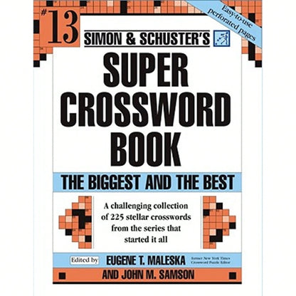 Pre-Owned Simon & Schuster Super Crossword Puzzle Book #13: The Biggest And The Best (Paperback) By John M Samson