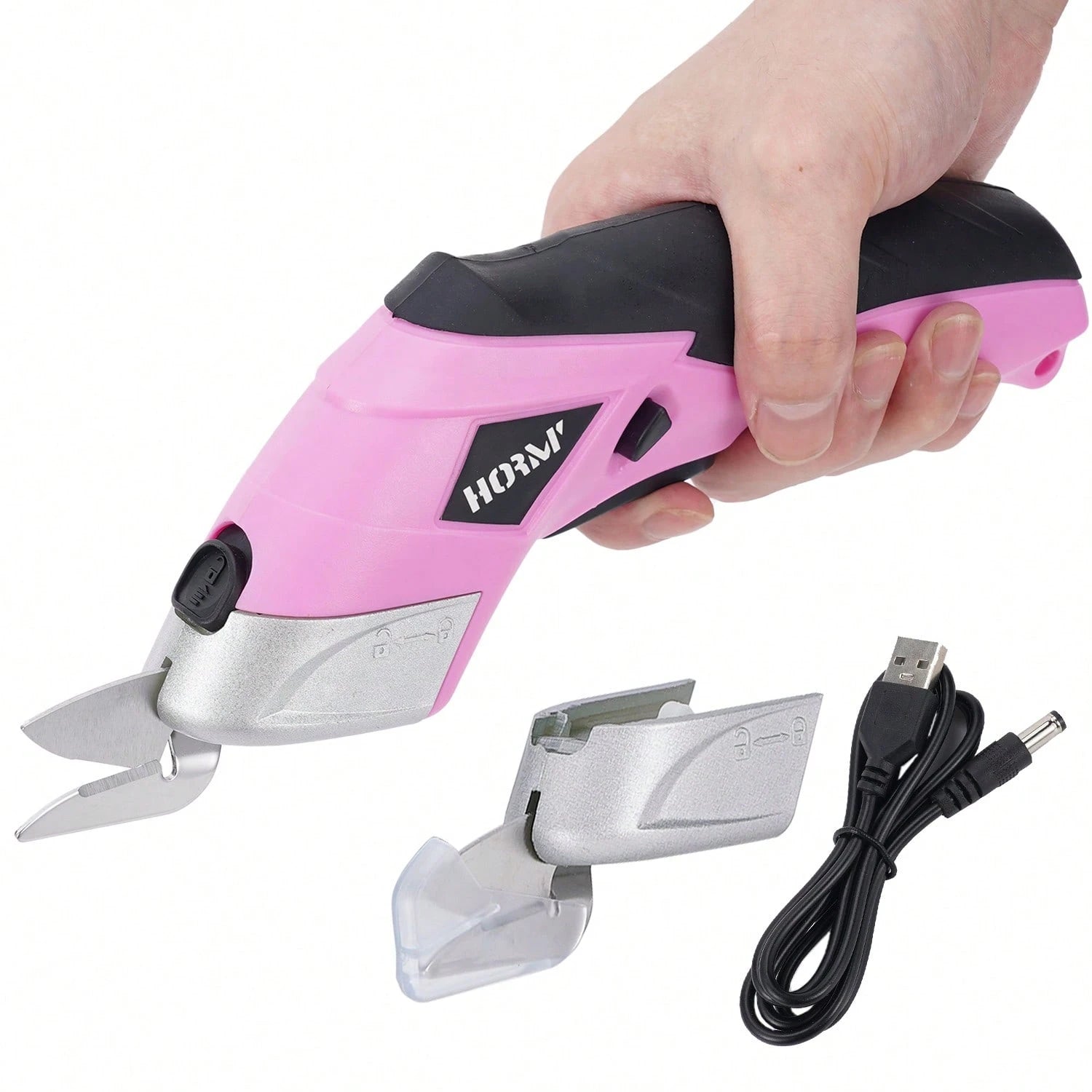 Precision Electric Fabric Scissors- USB Rechargeable, Multipurpose Handheld Cutter Suitable For Clothing, Cardboard, Carpet And Faux Leather Tools