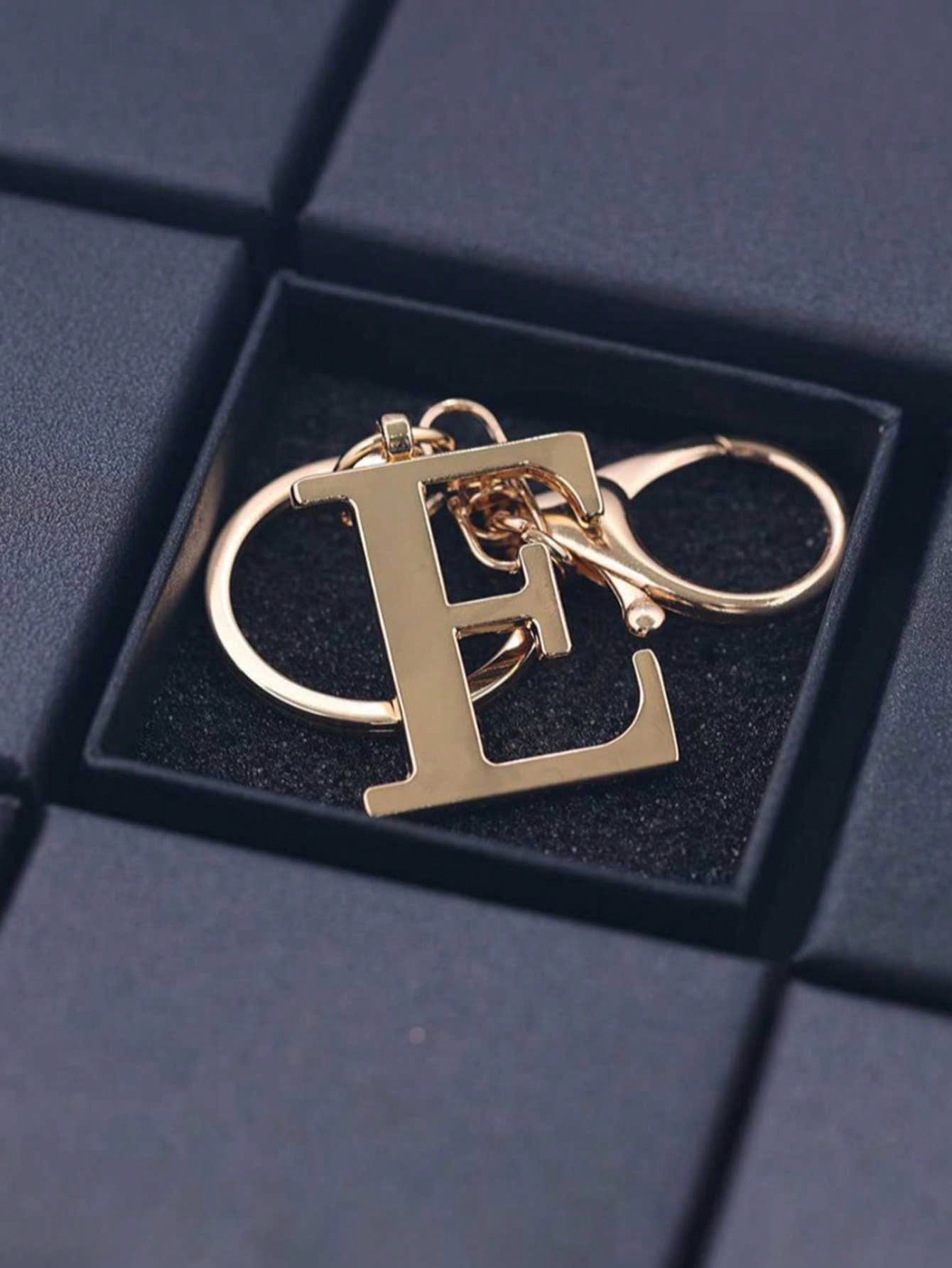 Premium Elegant Gold Pearl Letter Keychain, A-Z 3D Letter Pendant, Elegant Pearl Chain With Sparkling Rhinestones (Detachable Based On Personal Preference) Fashion Alloy Keychain Ring, Earphone Pendan