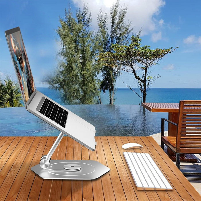 Premium Tabletop 360° Swivel Rotating Laptop Holder Riser Stand