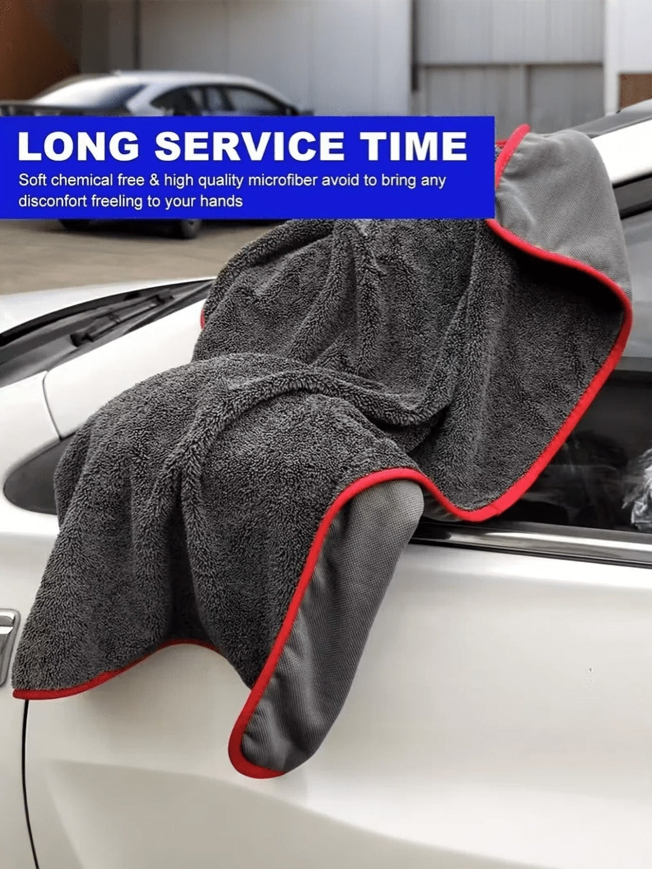 Premium Ultra-Fine Microfiber Car Cleaning Towel – Lint-Free, Chemical-Free, Ultra-Soft Car Detailing Cloth, Scratch-Free Cleaning, Drying And Polishing – Durable Car Care Accessory