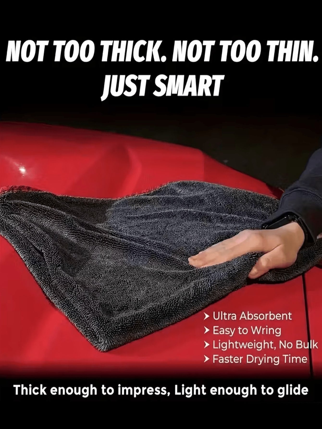 Premium Ultra-Fine Microfiber Car Cleaning Towel – Lint-Free, Chemical-Free, Ultra-Soft Car Detailing Cloth, Scratch-Free Cleaning, Drying And Polishing – Durable Car Care Accessory