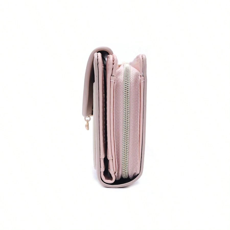 PRETTYZYS Long Leaf Metal Buckle Folding Zipper Multifunctional Wallet Fashion Printed Large Capacity Women's Wallet Clutch Purse Business Travel Valentine's Day Gift For Her For Women Wallet Purse Wa