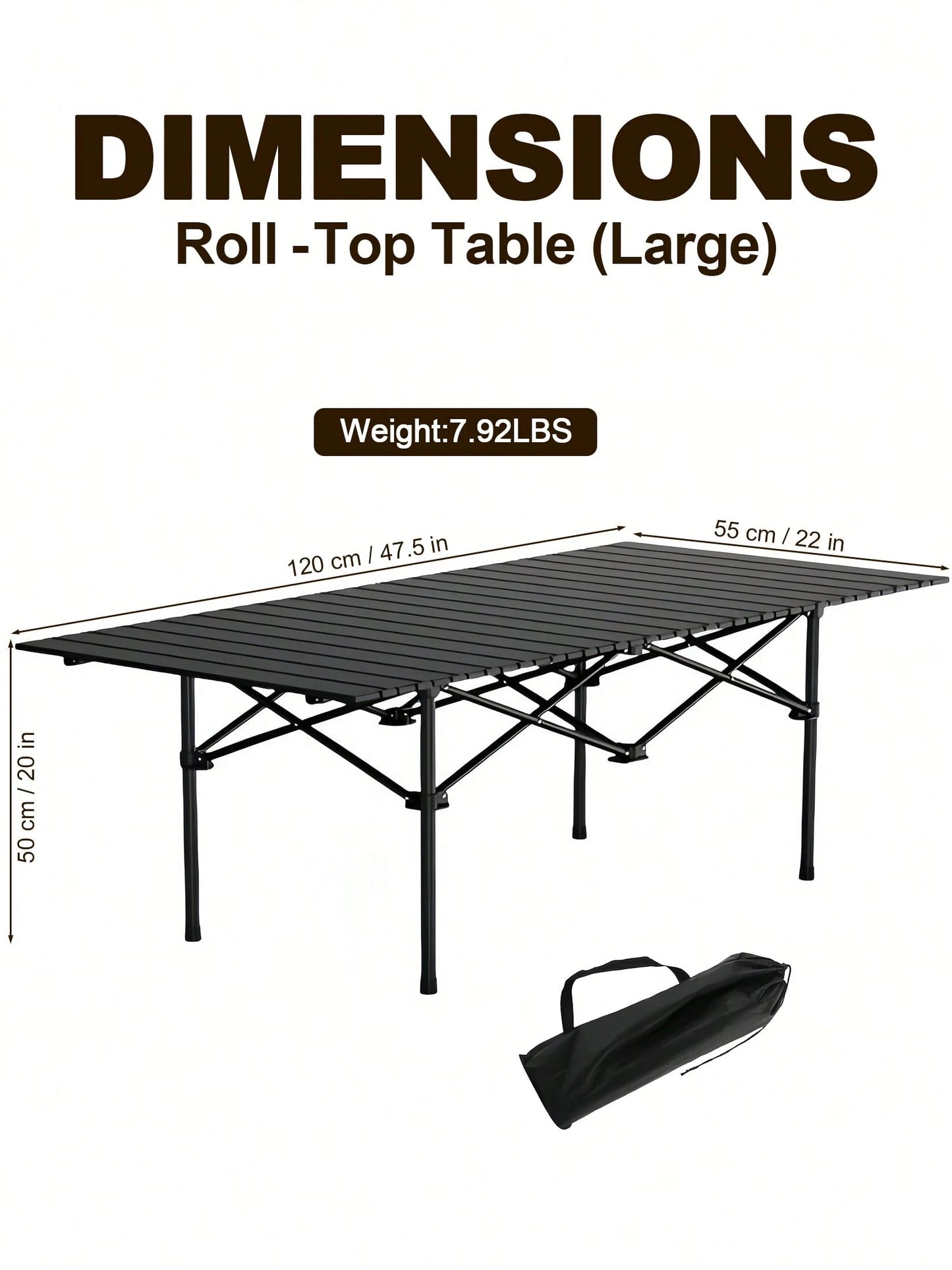 Protable Camping Table With Aluminum Table Top, Stable Structure Outdoor Folding Table, Beach Foldable Table, Quickly Unfold Picnic Table, Camping Essentials, Great For Camping, Tailgating, Grilling