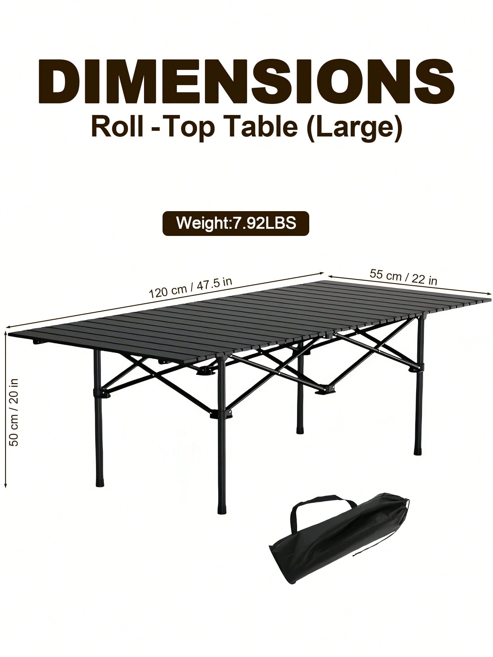 Protable Camping Table With Aluminum Table Top, Stable Structure Outdoor Folding Table, Beach Foldable Table, Quickly Unfold Picnic Table, Camping Essentials, Great For Camping, Tailgating, Grilling