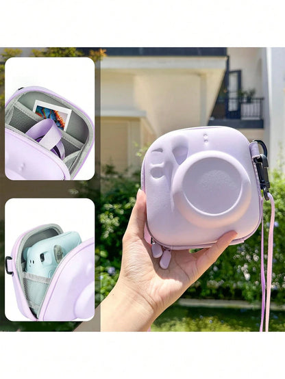 Protective Case Suitable For Insta X Mini 12/11/Mini 9/Mini 8/Mini 7s/Mini 90/Mini 70 Cameras- Shockproof Hard Shell Carrying Bag With Detachable Adjustable Shoulder Strap