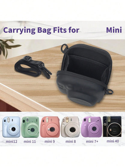 Protective Case Suitable For Insta X Mini 12/11/Mini 9/Mini 8/Mini 7s/Mini 90/Mini 70 Cameras- Shockproof Hard Shell Carrying Bag With Detachable Adjustable Shoulder Strap