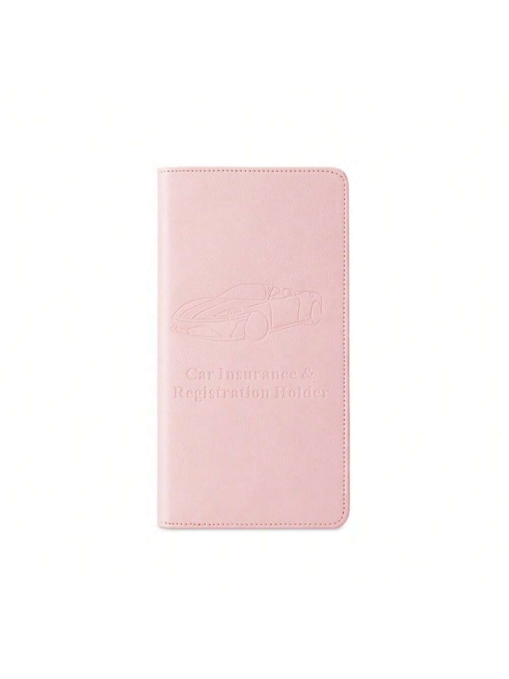 PU Leather Car Registration & Insurance Card Holder, Car Registration & Insurance Card Holder, Car Document Storage Box Glove Box Organizer Car Insurance Folder, Unisex Car Glove Box Organizer- Pink