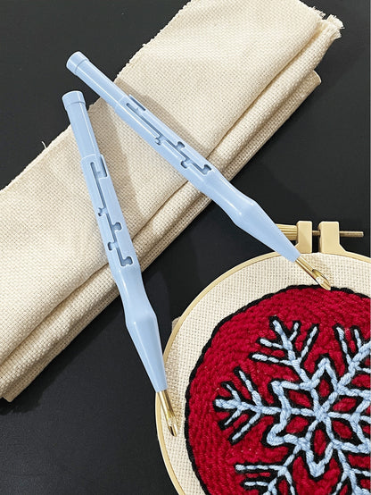 Punch Needle- Adjustable Embroidery Punch Needle- Blue Color 1pc Pack- Easy To Use, Durable Plastic Craft Tool, Can Easily Create Beautiful Patterns