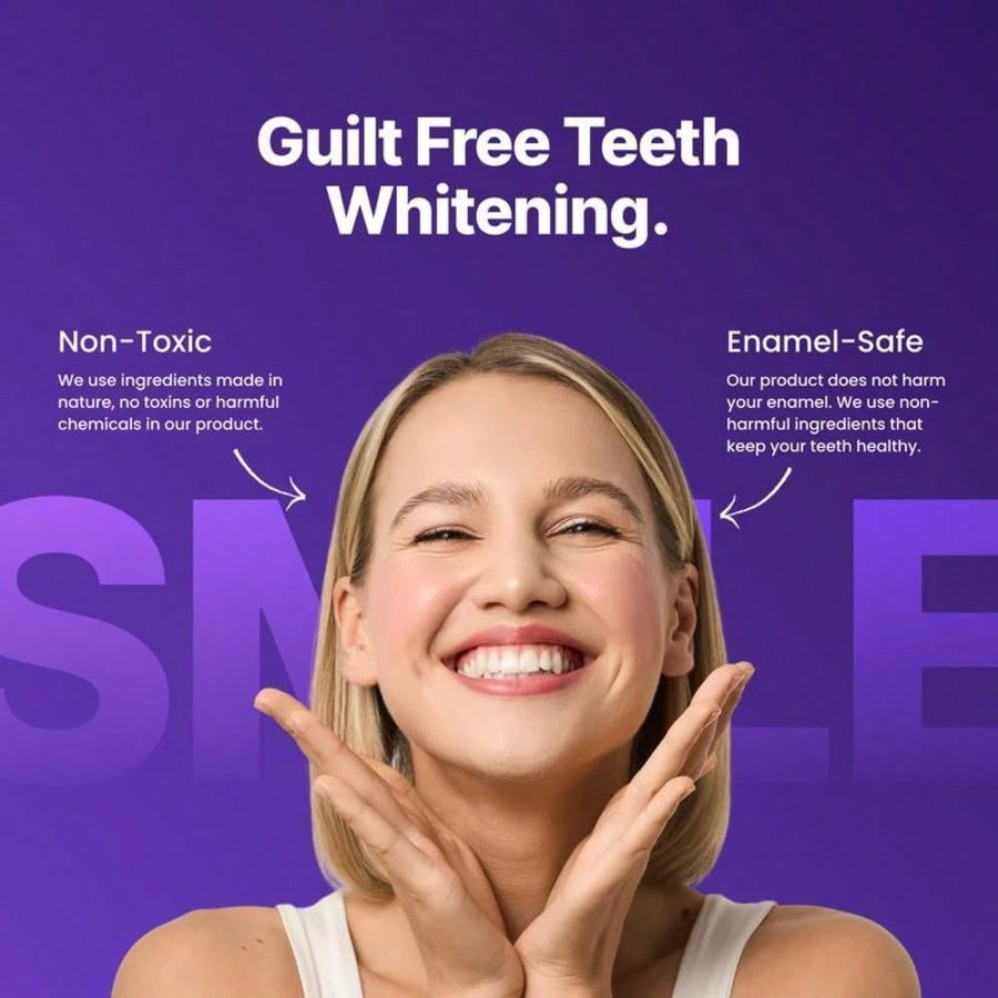 Purple Teeth Whitening Strips- Sa.Fe For Enamel- Non Sensitive Teeth Whitening- Peroxide-Free