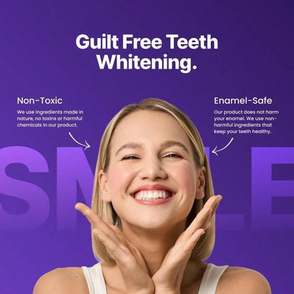 Purple Teeth Whitening Strips- Sa.Fe For Enamel- Non Sensitive Teeth Whitening- Peroxide-Free