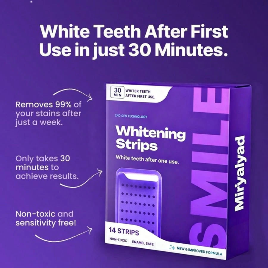 Purple Teeth Whitening Strips- Sa.Fe For Enamel- Non Sensitive Teeth Whitening- Peroxide-Free