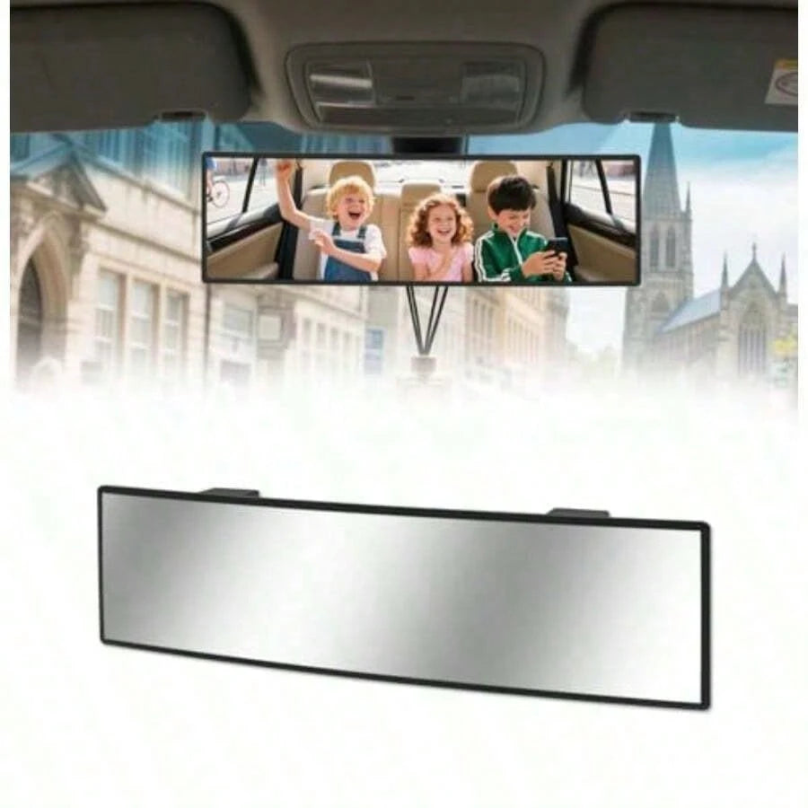 Rear View Mirror Anti-Panoramic Rear Mirrors Universal 10 Inch Convex Car Interior Clip On Big Wide Angle Rearview Mirror Extender To Reduce Blind Spot Car SUV