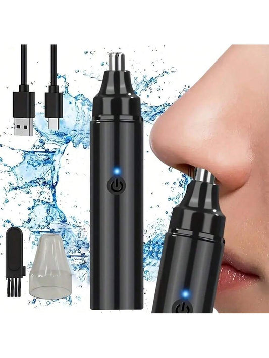 Rechargeable Nose & Ear Hair Trimmer For Men- Portable Shaving Tool For Facial Hair Removal