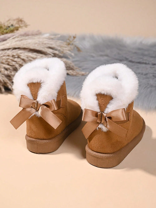 (Recommend Buying One Size Up From Your Usual Size) New Winter Warm Baby Boots, Fashion Anti-Slip Soft Bottom Ankle Boots, Girls Snow Boots, Thick Boots, Plush Shoes
