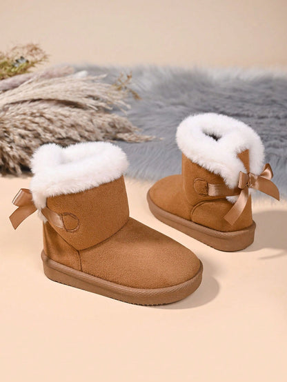 (Recommend Buying One Size Up From Your Usual Size) New Winter Warm Baby Boots, Fashion Anti-Slip Soft Bottom Ankle Boots, Girls Snow Boots, Thick Boots, Plush Shoes