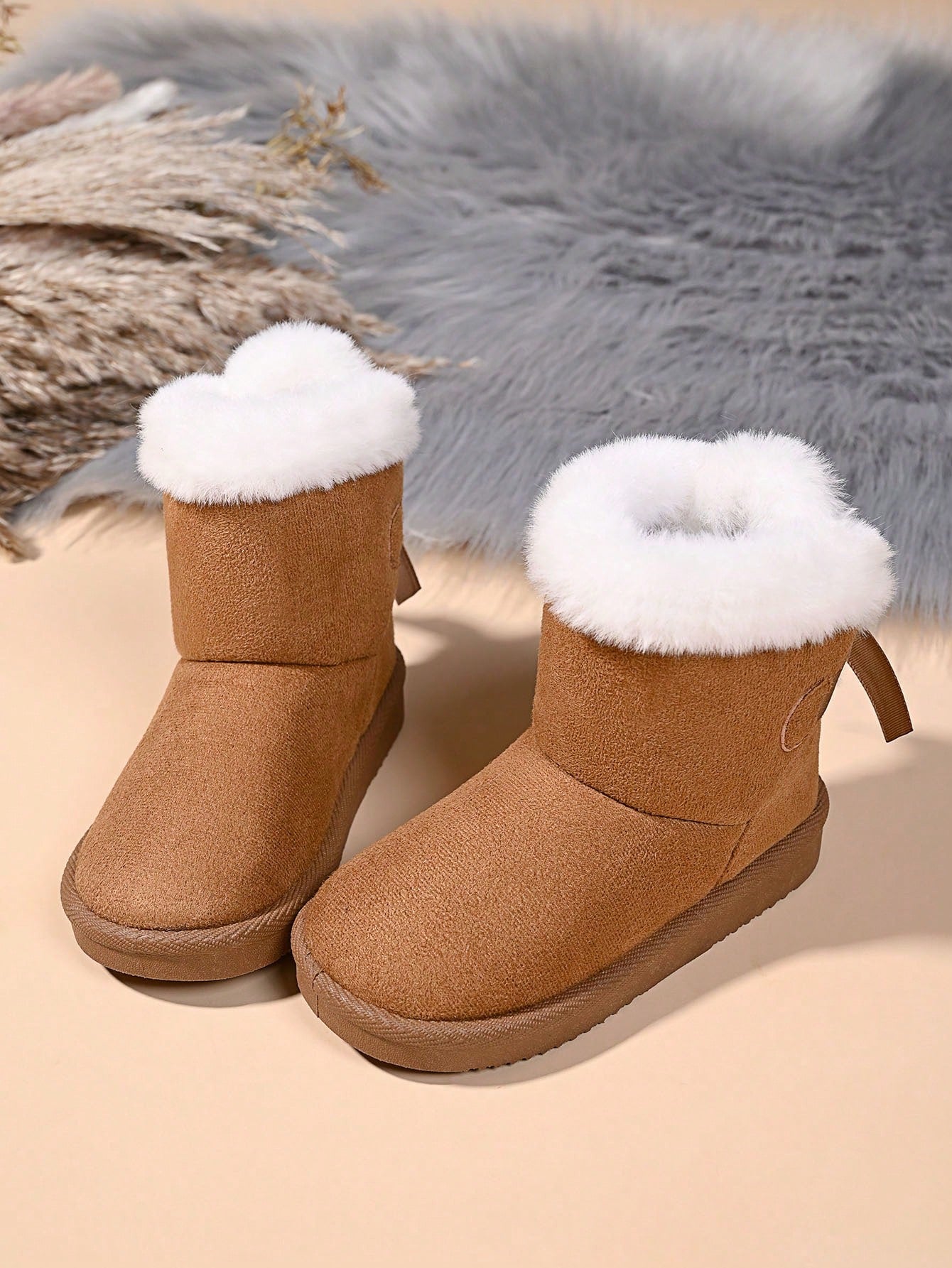 (Recommend Buying One Size Up From Your Usual Size) New Winter Warm Baby Boots, Fashion Anti-Slip Soft Bottom Ankle Boots, Girls Snow Boots, Thick Boots, Plush Shoes