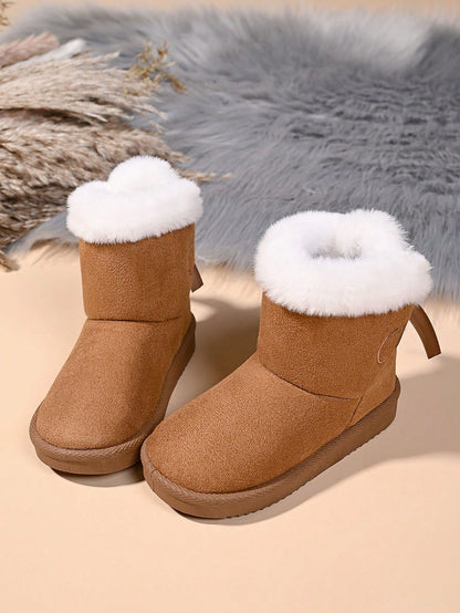 (Recommend Buying One Size Up From Your Usual Size) New Winter Warm Baby Boots, Fashion Anti-Slip Soft Bottom Ankle Boots, Girls Snow Boots, Thick Boots, Plush Shoes