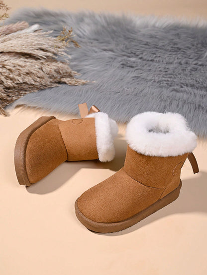 (Recommend Buying One Size Up From Your Usual Size) New Winter Warm Baby Boots, Fashion Anti-Slip Soft Bottom Ankle Boots, Girls Snow Boots, Thick Boots, Plush Shoes