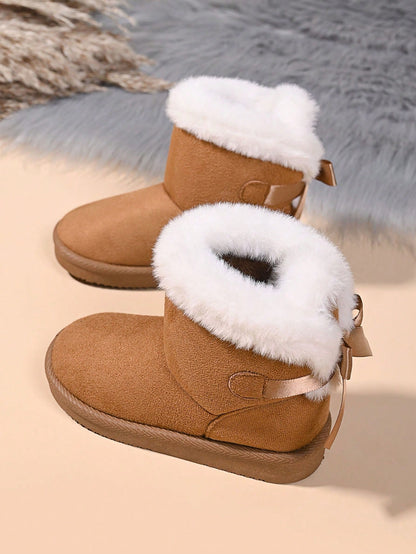 (Recommend Buying One Size Up From Your Usual Size) New Winter Warm Baby Boots, Fashion Anti-Slip Soft Bottom Ankle Boots, Girls Snow Boots, Thick Boots, Plush Shoes