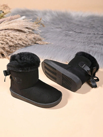 (Recommend Buying One Size Up From Your Usual Size) New Winter Warm Baby Boots, Fashion Anti-Slip Soft Bottom Ankle Boots, Girls Snow Boots, Thick Boots, Plush Shoes