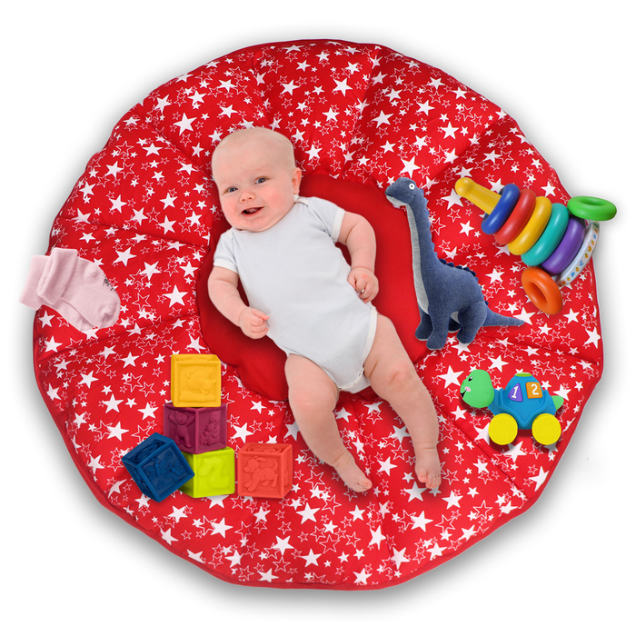Red Star Baby Play Mat Cum Storage Bag