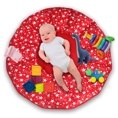 Red Star Baby Play Mat Cum Storage Bag