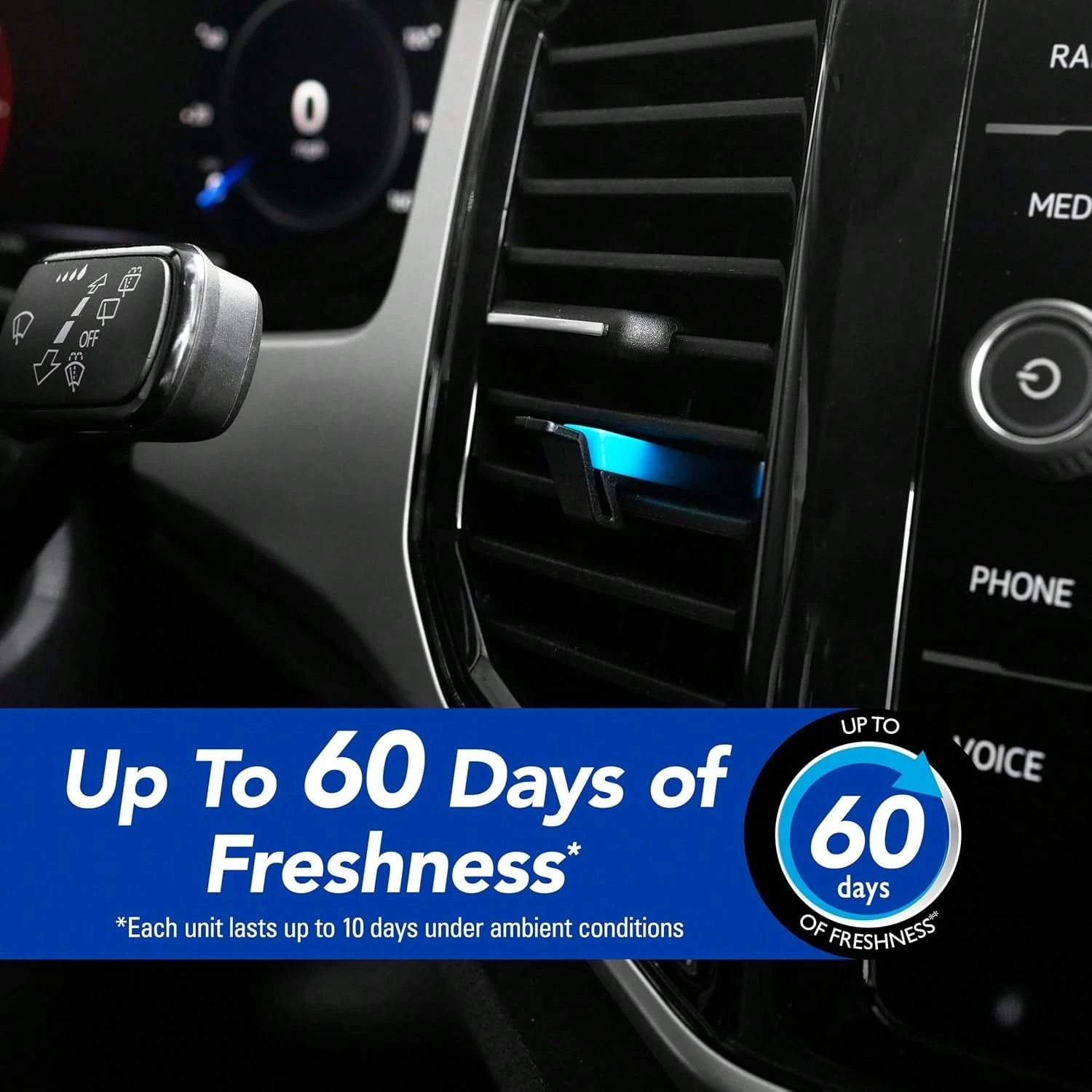 Refresh Your Car Air Freshener Vent Sticks, New Car/ Cool Breeze Scent, 6 Pack, Dual Scent Car Vent Sticks