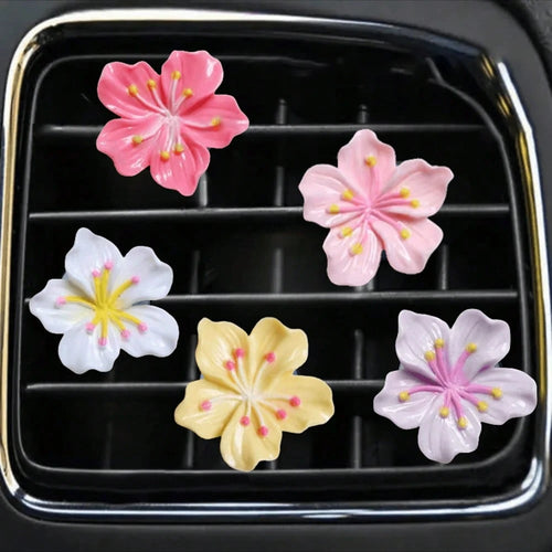 Resin Sakura Flower Car Air Vent Clip, Car Interior Decorative Clip
