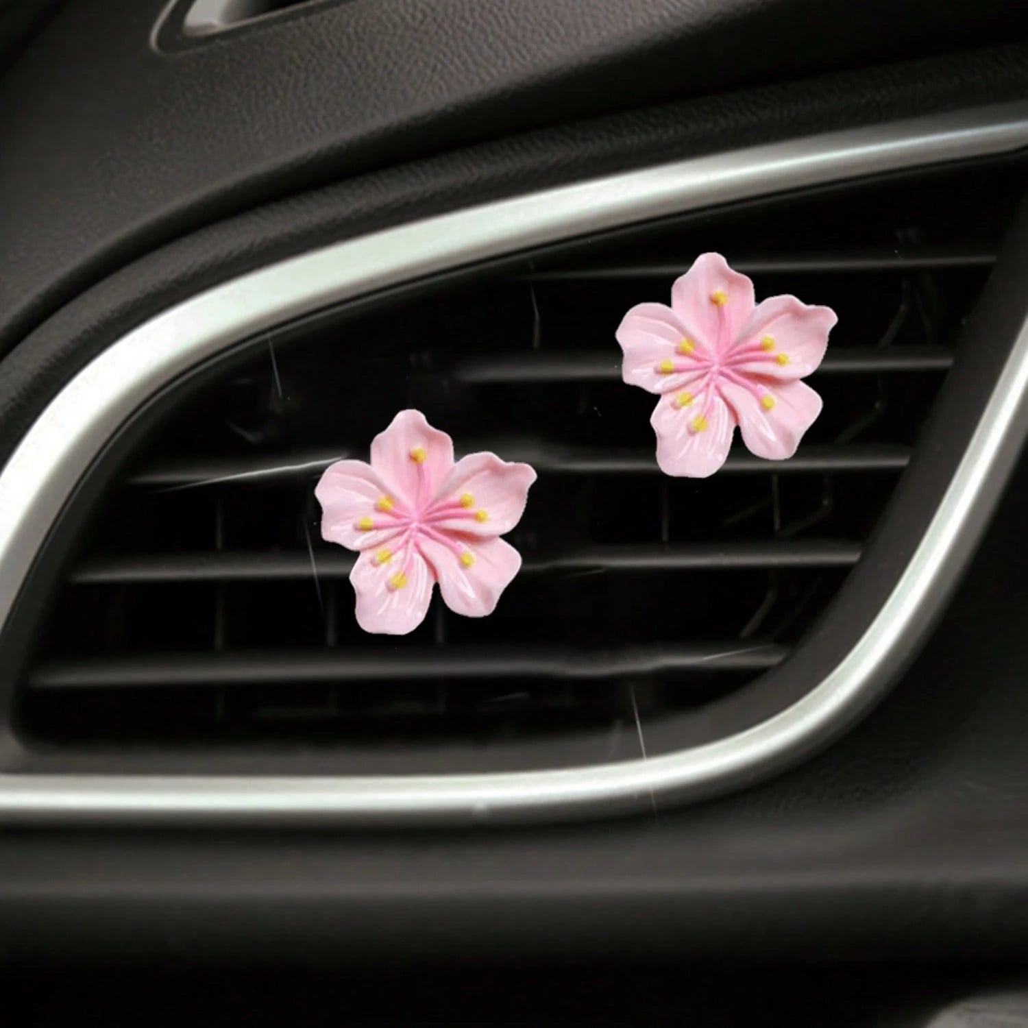 Resin Sakura Flower Car Air Vent Clip, Car Interior Decorative Clip